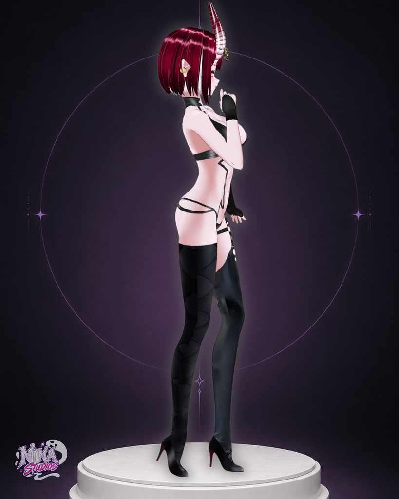 『深淵の魔妃』Shin'en no Mahi | Abyss Empress - Original 3D VRChat VROID Avatar