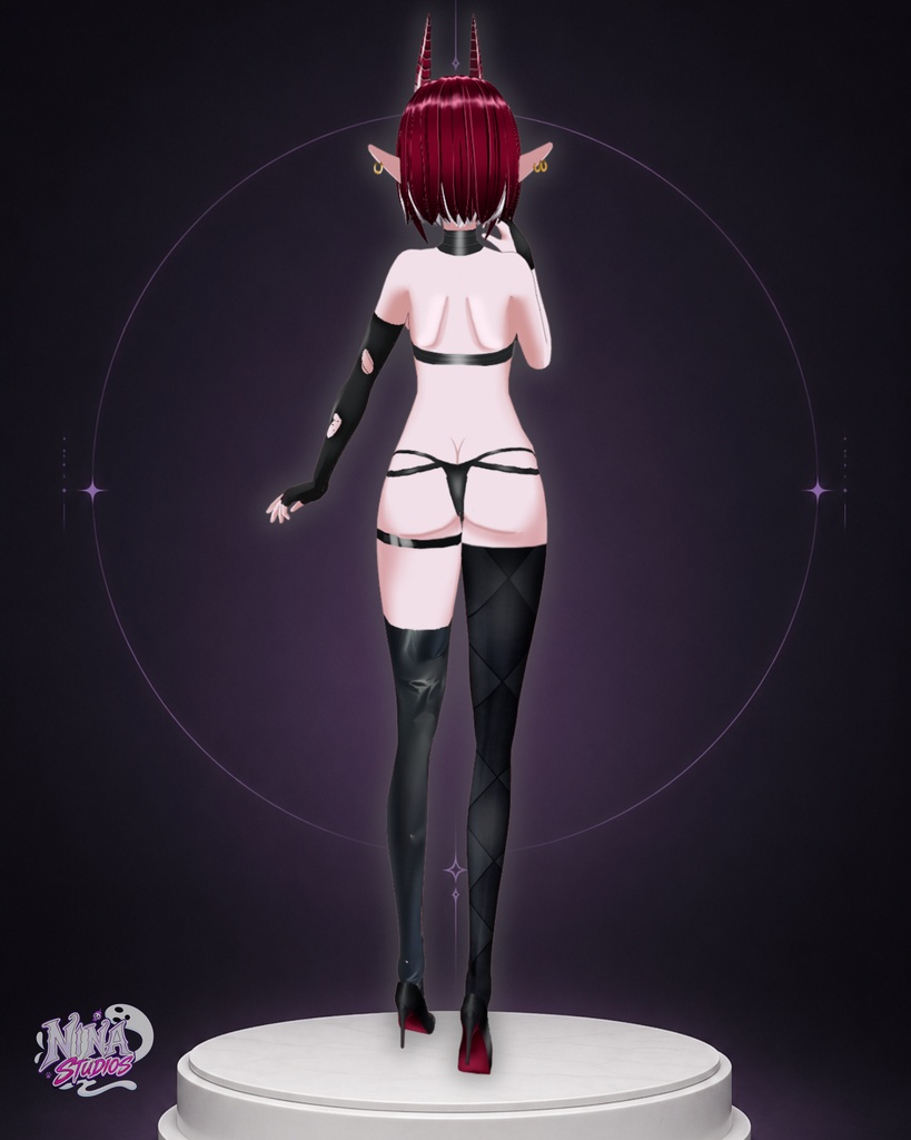 『深淵の魔妃』Shin'en no Mahi | Abyss Empress - Original 3D VRChat VROID Avatar