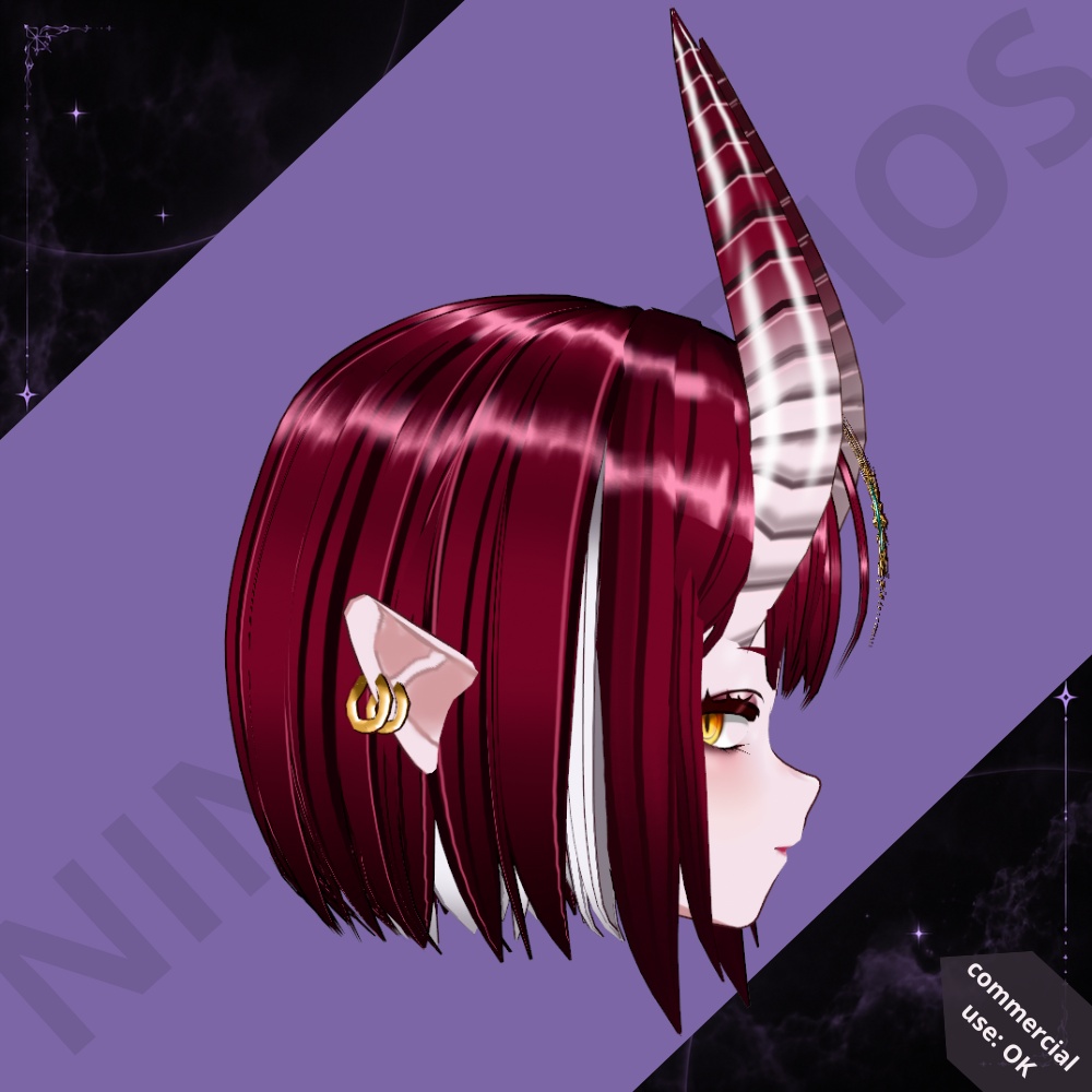 『深淵の魔妃』Reika Hair & Accessory Pack | VRoid 3D Preset