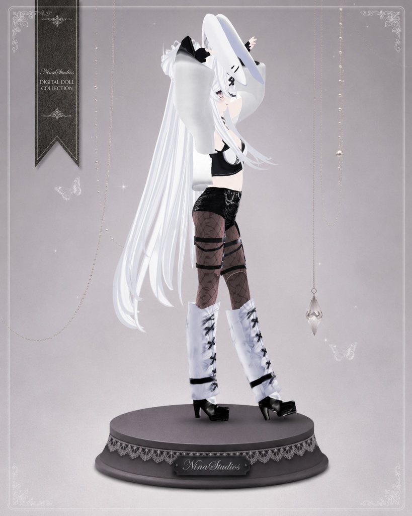 【VRChat / VRM】 Ivory Digital Doll - 白兎の夢 Digital Doll Collection No.001