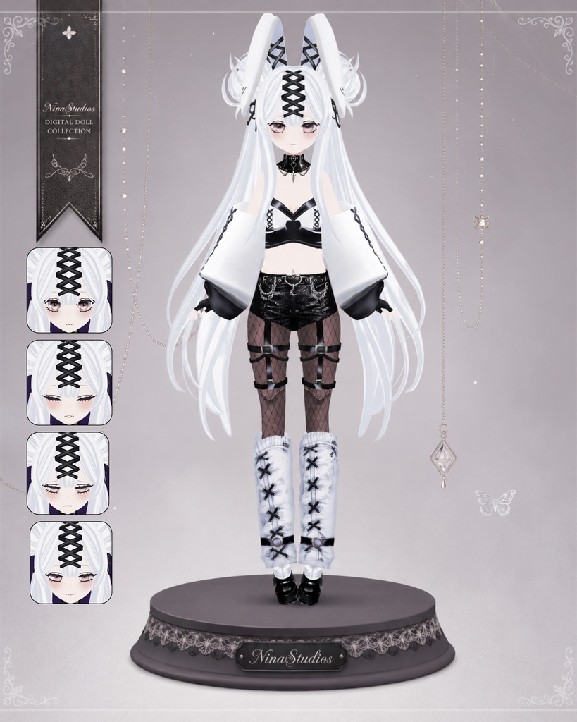 【VRChat / VRM】 Ivory Digital Doll - 白兎の夢 Digital Doll Collection No.001