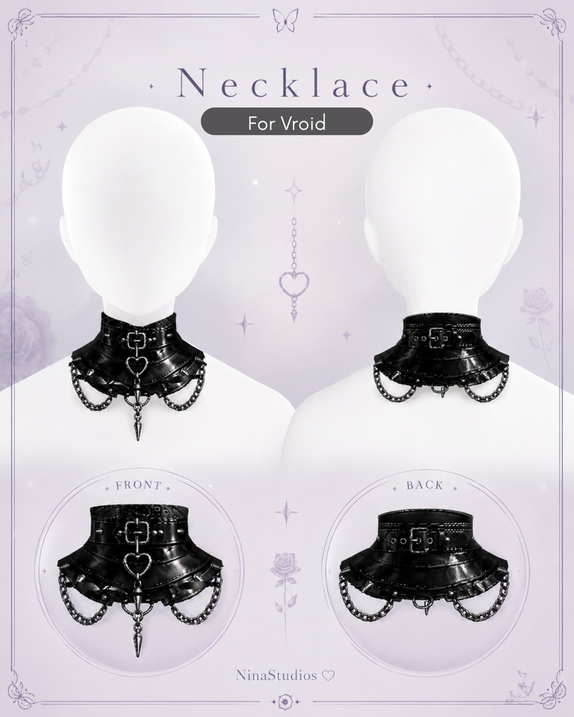 ゴシックレザーチョーカー | Gothic Leather Choker | VRoid