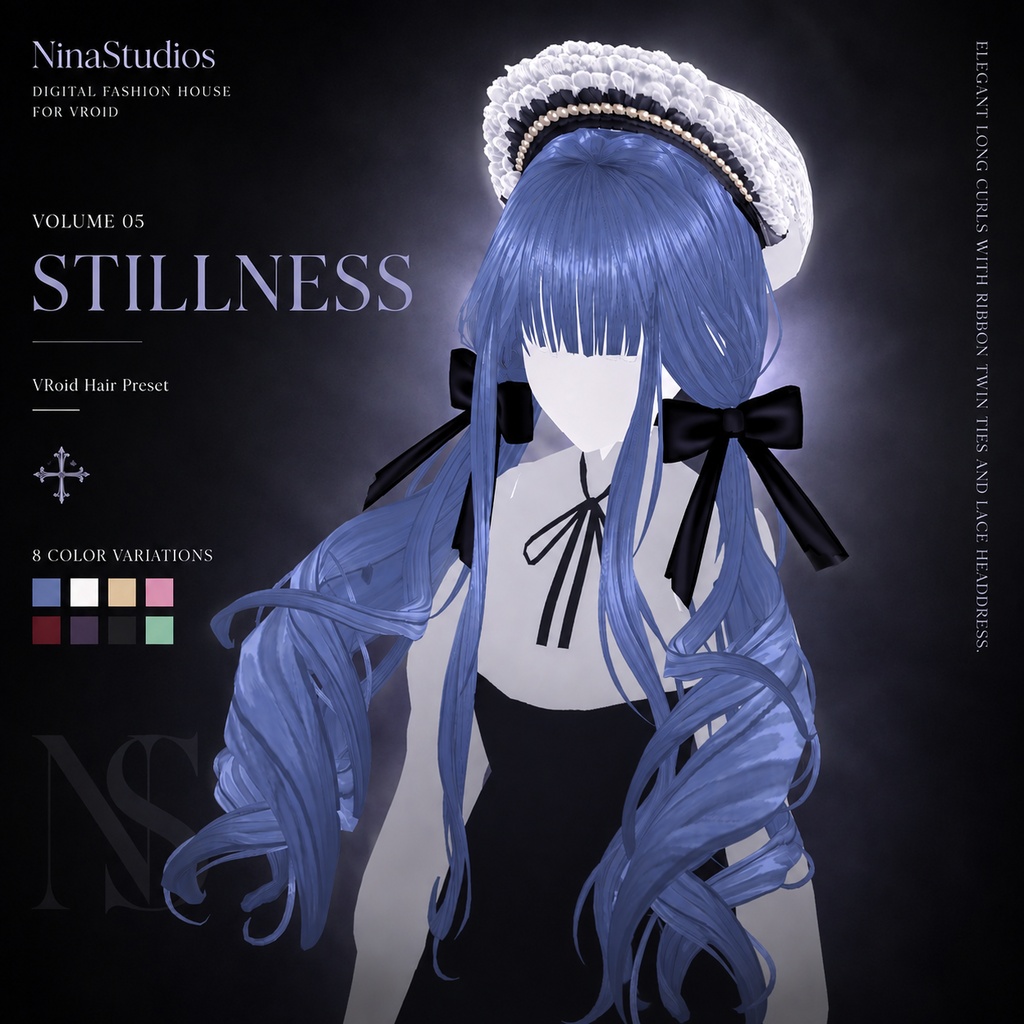VRoid Hair Preset | Stillness Twintails| 静寂