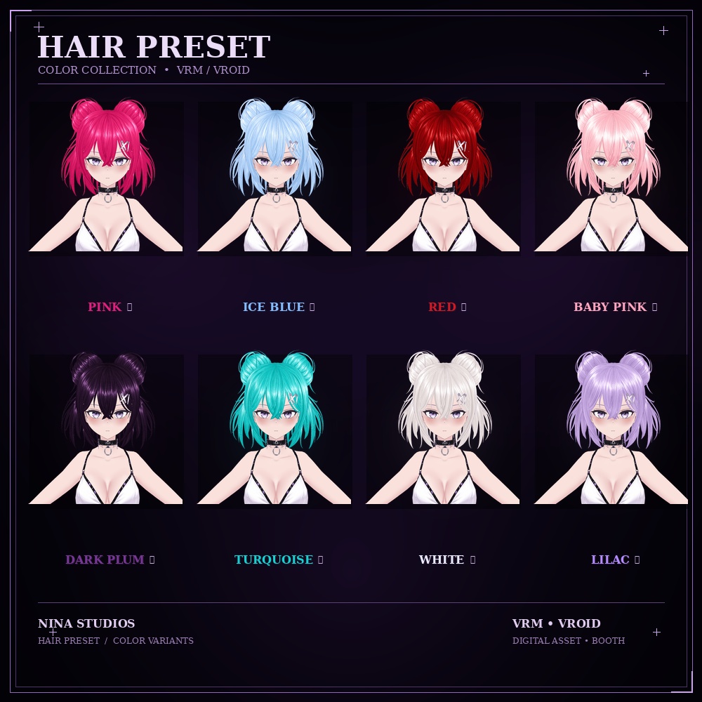 SPORTING ATTITUDE - Shion Hair | VRoid / VRM ヘアプリセット