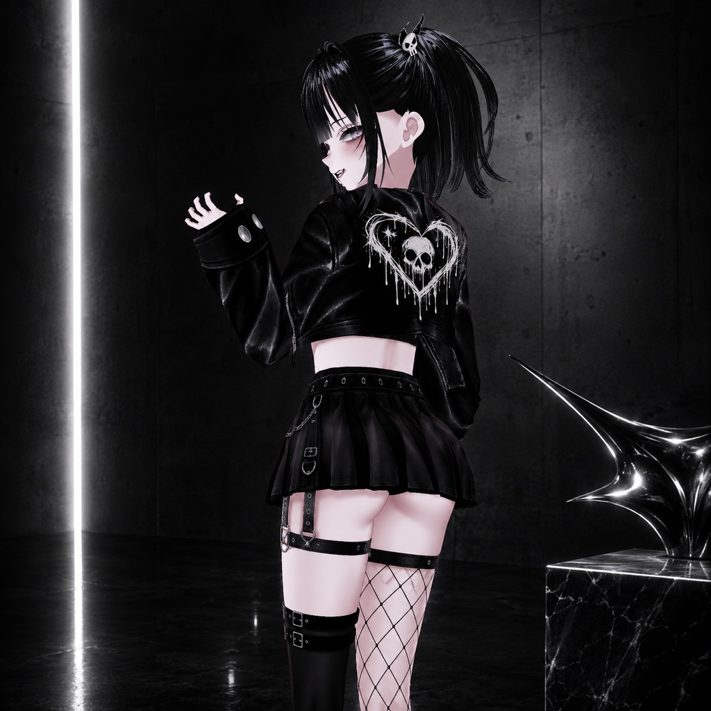 KUROHA Dark Wing — Gothic Punk Outfit | VRoid衣装 / VRM · NS07