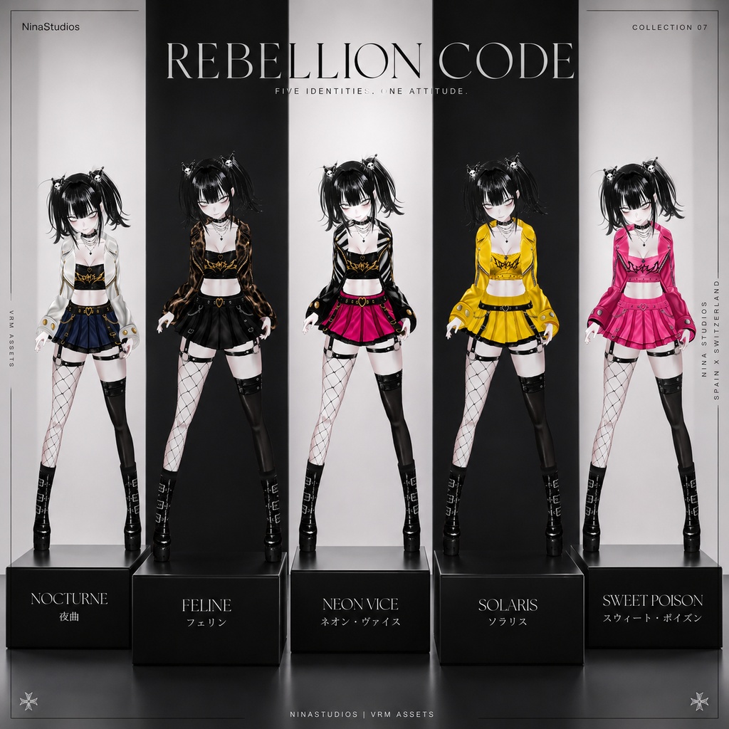 KUROHA - Gothic Rebellion 07 VAMPIRE SHIBUYA Edition | VRoid Outfit / VRM Clothing
