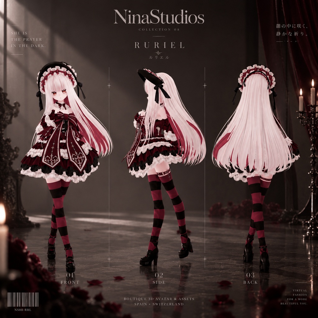 Ruriel — Collection 08 Vampire Lolita | Original 3D Avatar | VRChat / VRM / VRoid