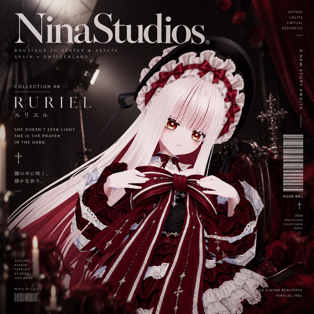Ruriel — Collection 08 Vampire Lolita | Original 3D Avatar | VRChat / VRM / VRoid