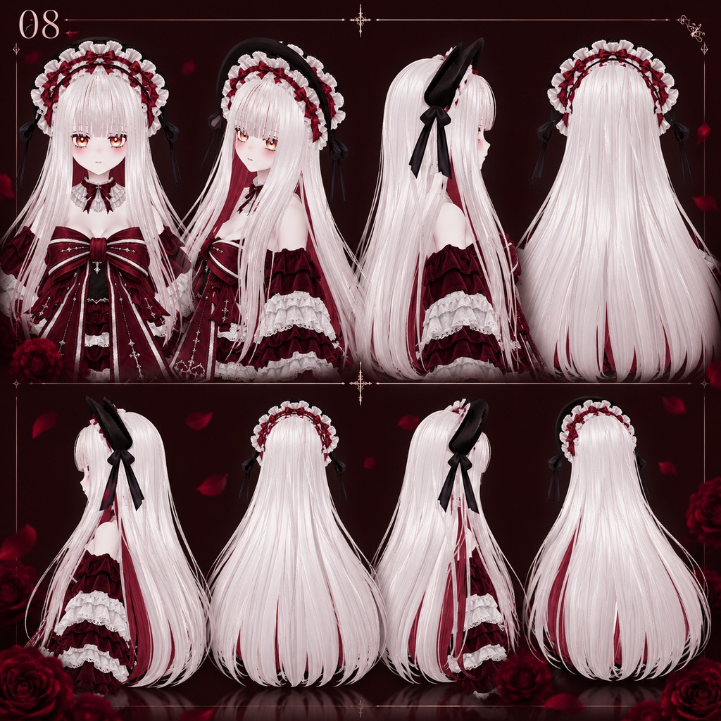 BLOOD ROSE HAIR — 血薔薇|VRoid Hair Preset