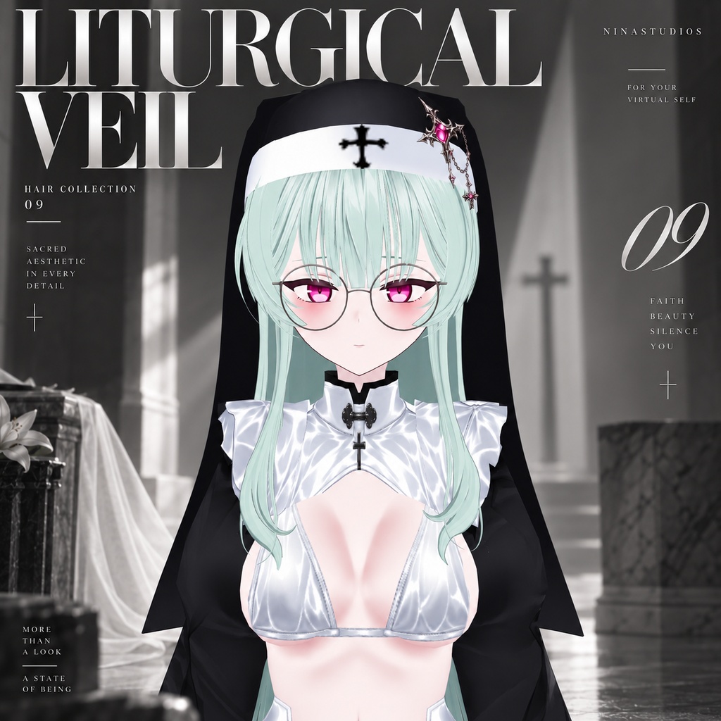 LITURGICAL VEIL 09 — 聖律のヴェール｜VRoid Hair Preset