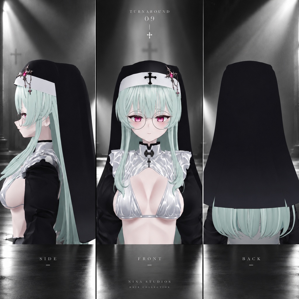 LITURGICAL VEIL 09 — 聖律のヴェール|VRoid Hair Preset