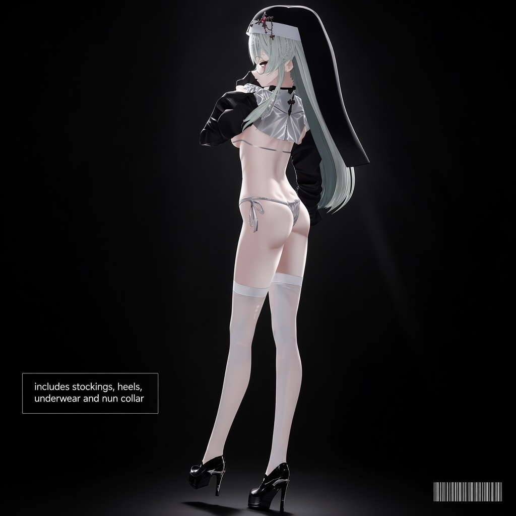 NS09 【VRoid】 SERAPHINE - SANCTUM VESTMENTS 09 |Gothic Nun Outfit Preset