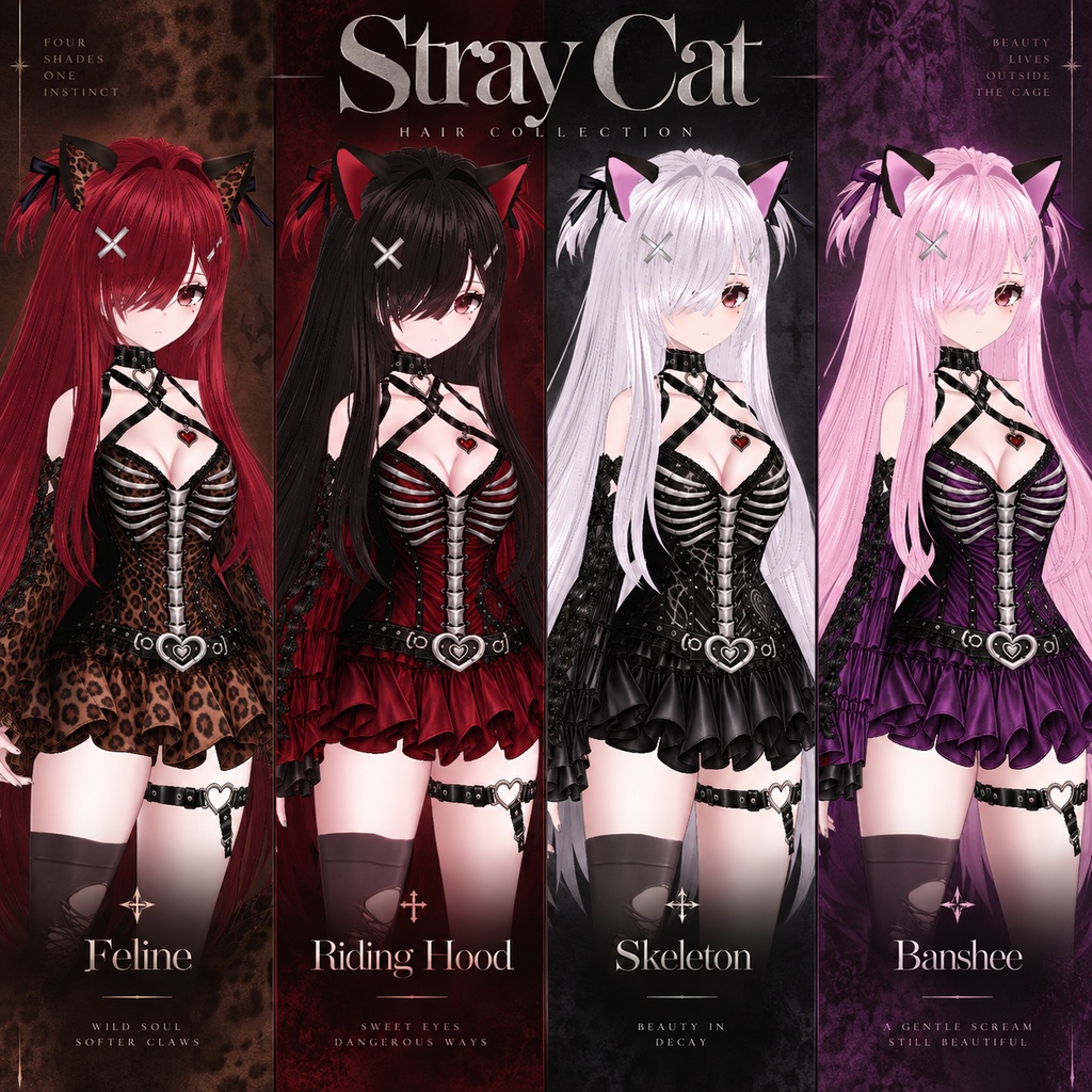 STRAY CAT HALLOWEEN — 野良猫の髪 | VRoid Hair Preset