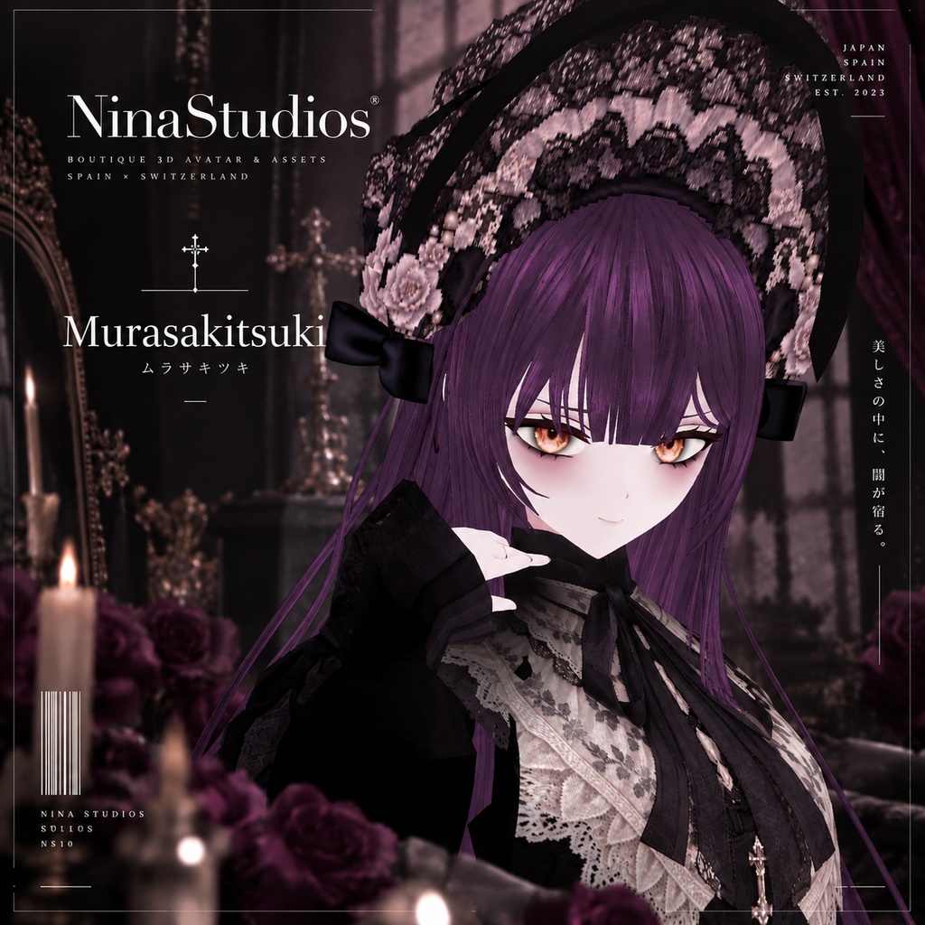 MURASAKITSUKI — HAUNTED ECLIPSE | Original 3D Avatar | VRChat / VRM / VRoid