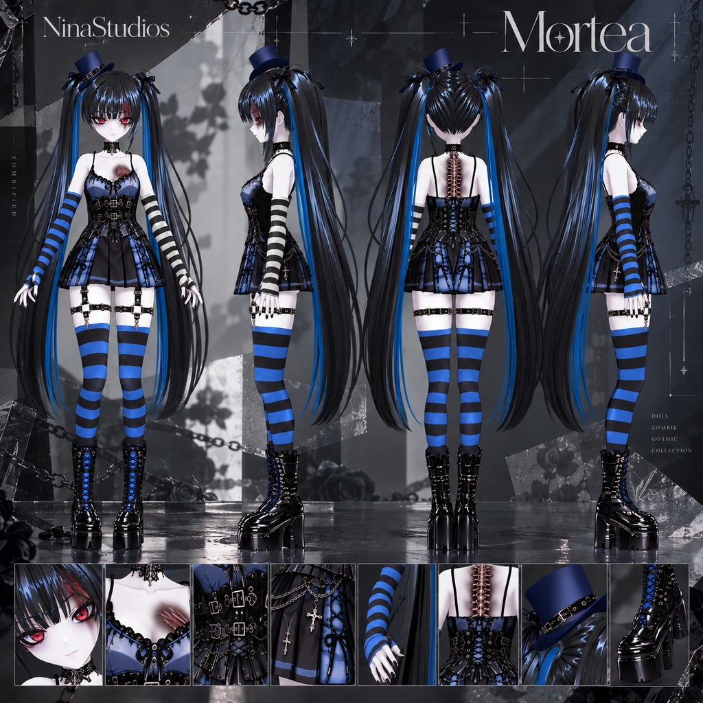 MORTEA — ZOMBIFIED|オリジナル3Dアバター|VRChat / VRM / VRoid