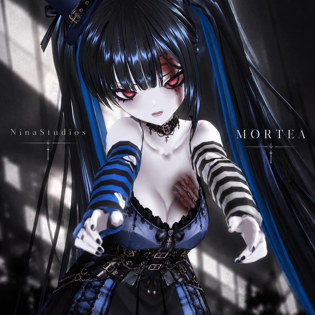〖VRoid〗MORTEA — ZOMBIFIED GOTHIC HAIR PRESET|ゴシックヘアプリセット