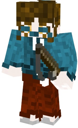 【mincraft スキン配布】　ダボパーカーメガネ