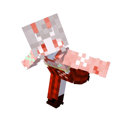【mincraft スキン配布】　和風ツノ少女