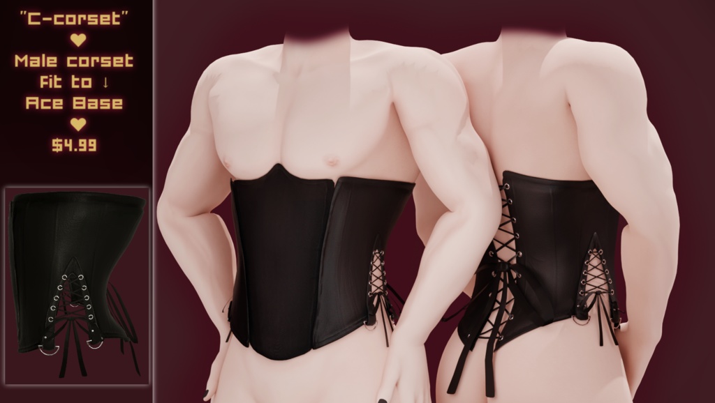 "C-corset" | Male corset