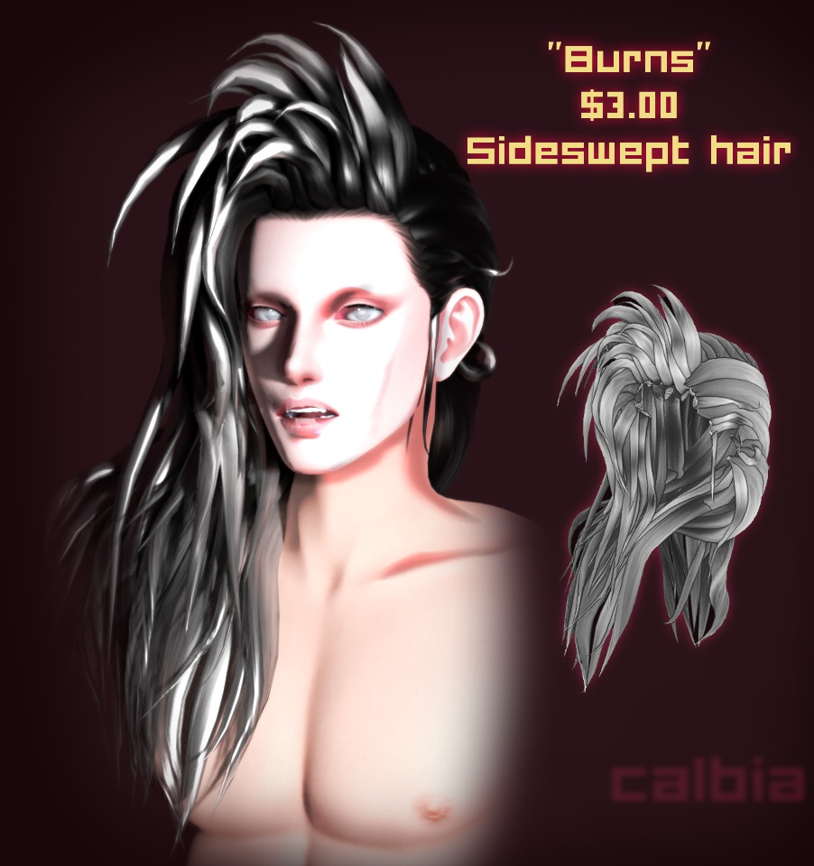 "Burns" | Sideswept hair