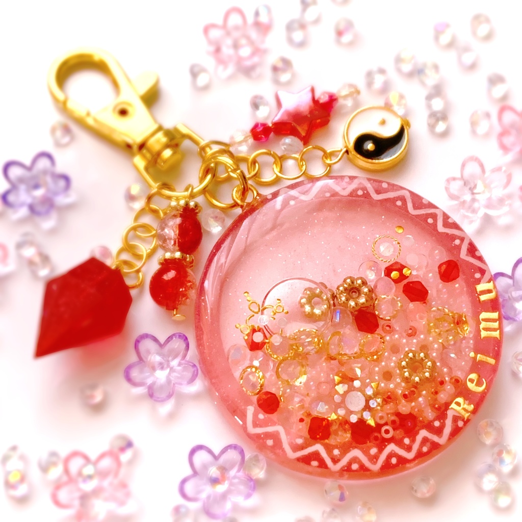 【受注生産品】シェイカーキーホルダー/博麗霊夢