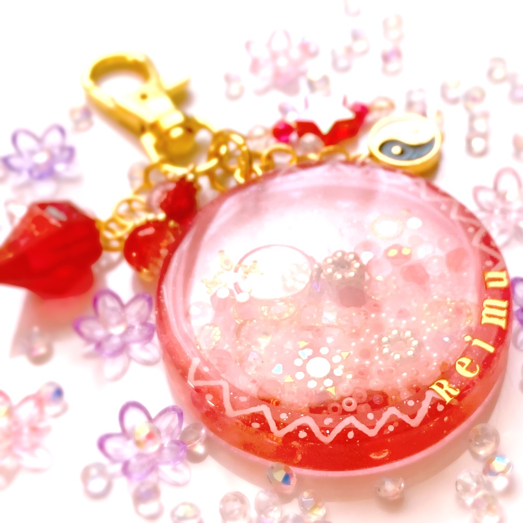 【受注生産品】シェイカーキーホルダー/博麗霊夢