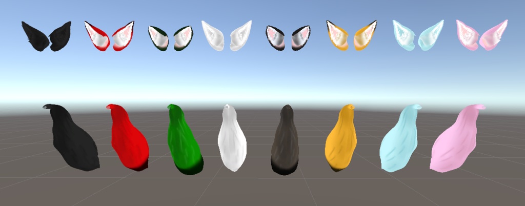 コンぽこ耳尻尾