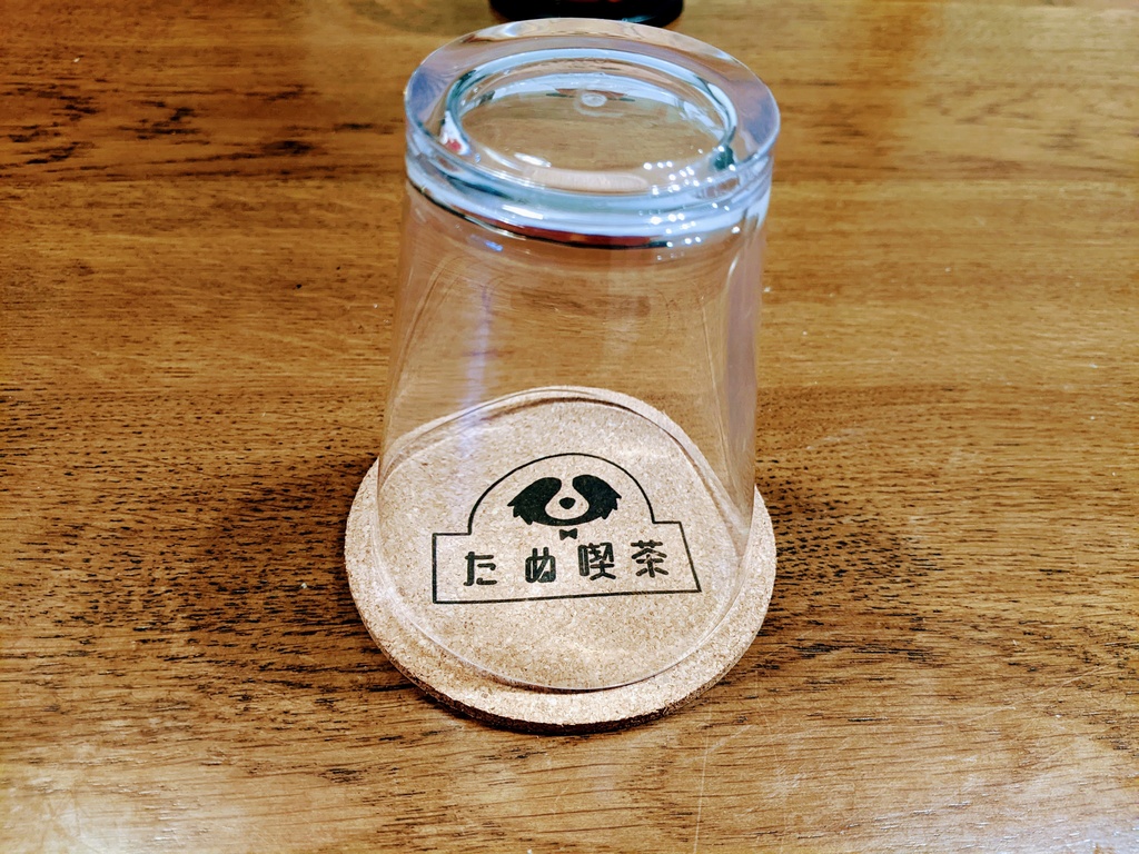 たぬ喫茶コルクコースター(丸型)