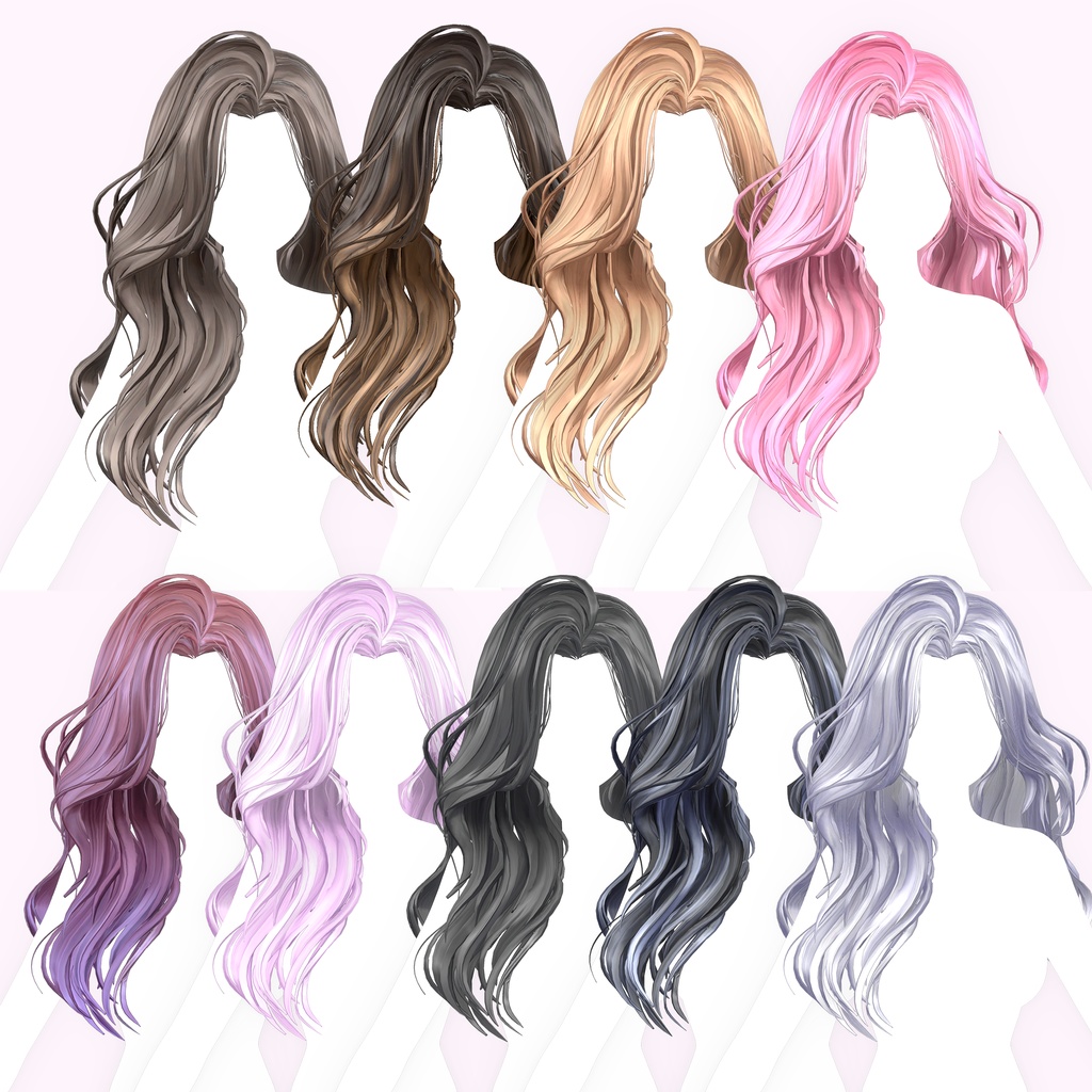 💎SALE💎〈19アバター対応〉 ✦。✨Wave-hair。✦