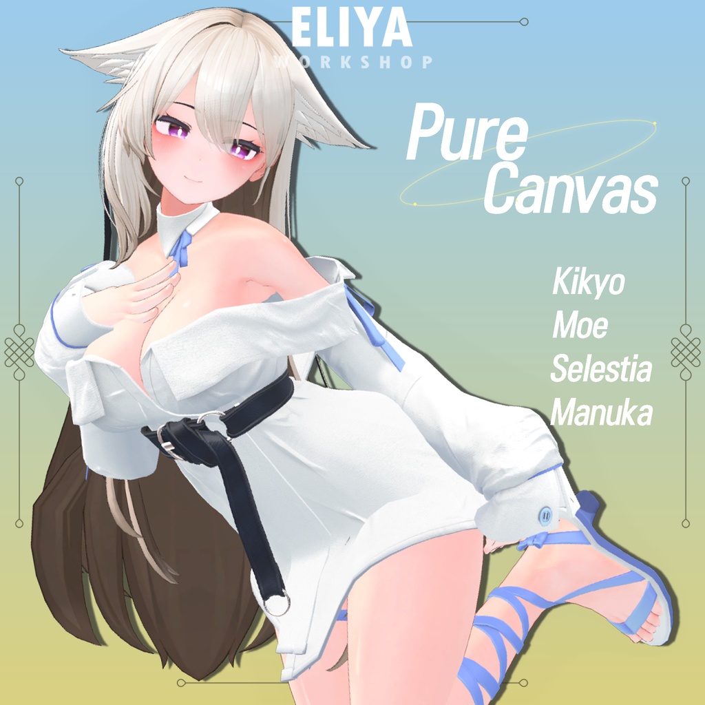 [Pure Canvas] - 桔梗 Kikyo, セレスティア Selestia, 萌 Moe, マヌカ Manuka