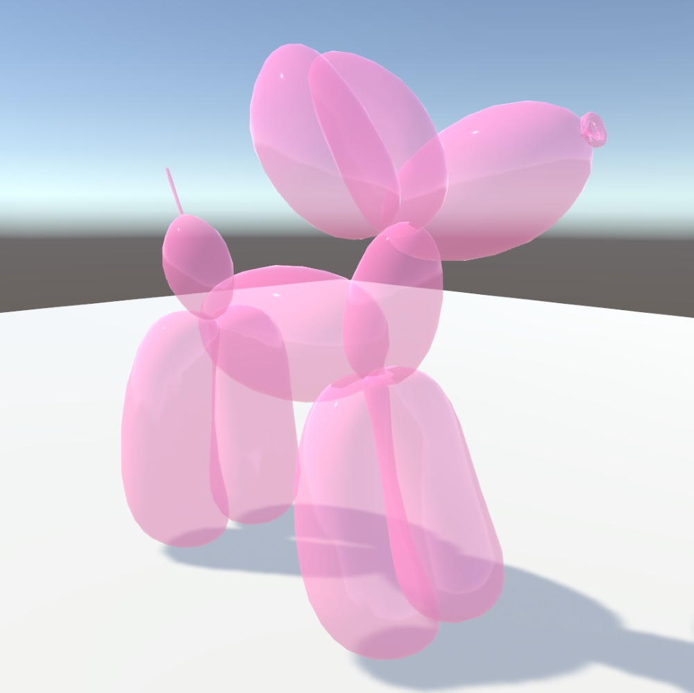 【VRChat想定】bigローポリバルーン(3カラー)