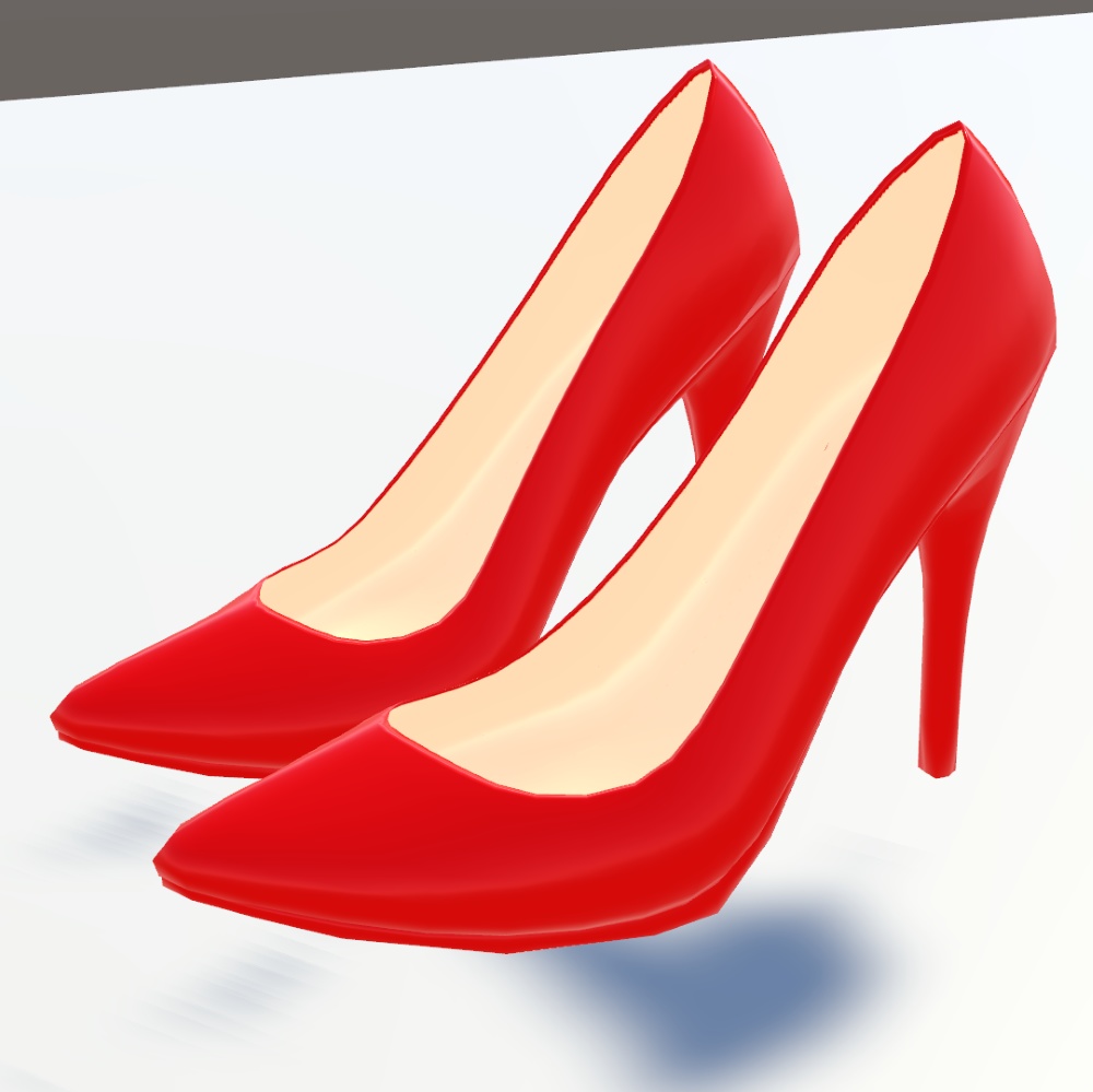 【VRChat想定】エナメルハイヒール