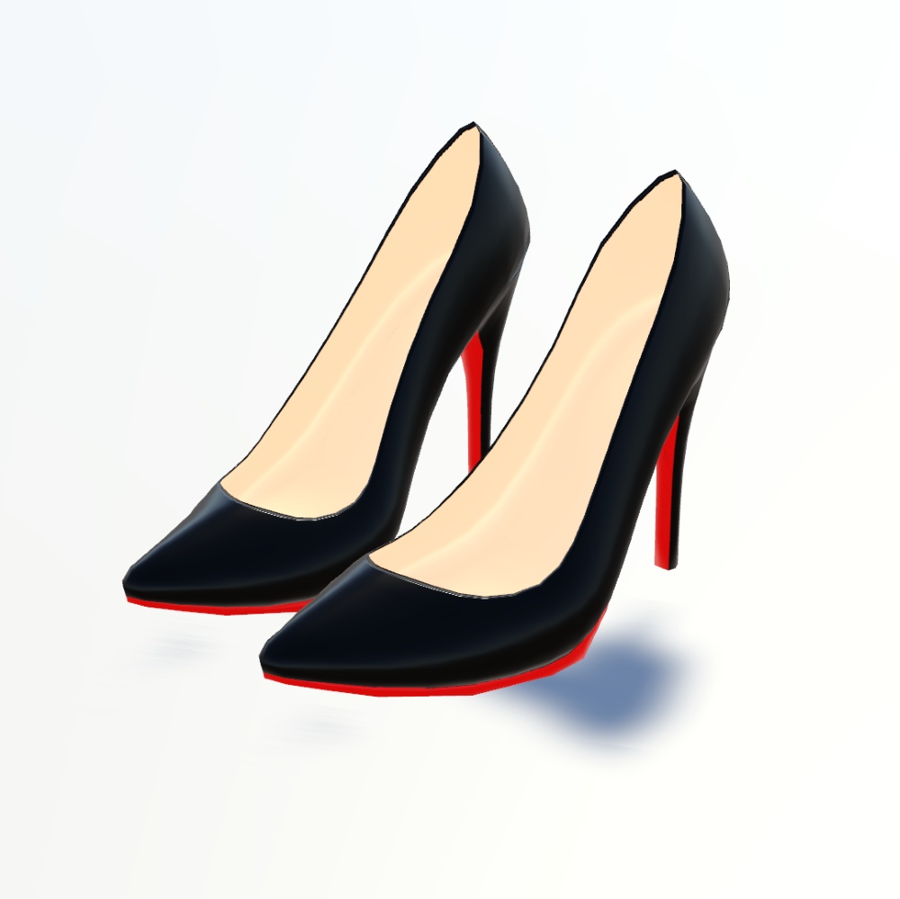 【VRChat想定】エナメルハイヒール