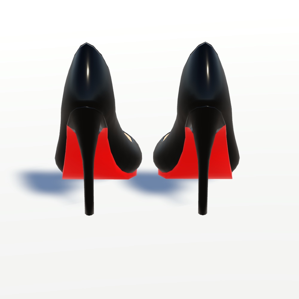 【VRChat想定】エナメルハイヒール