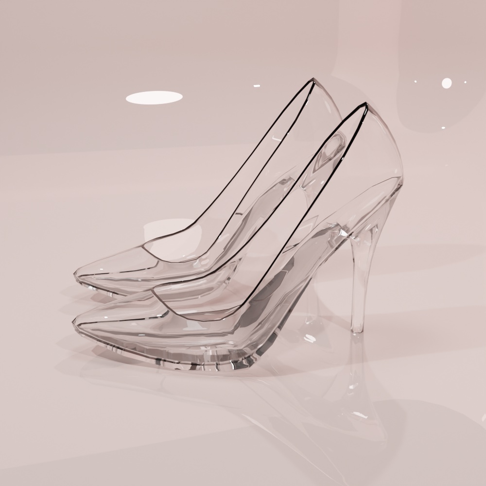 【VRChat想定】エナメルハイヒール