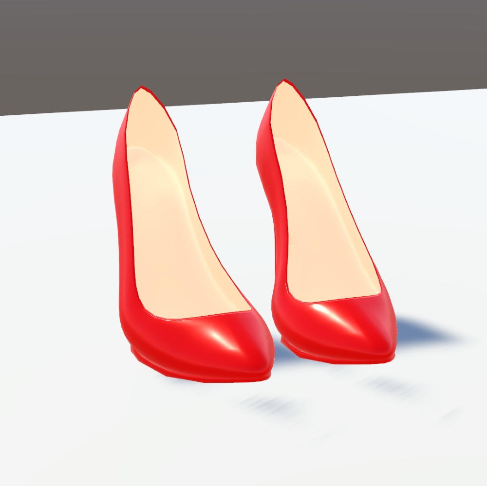【VRChat想定】エナメルハイヒール