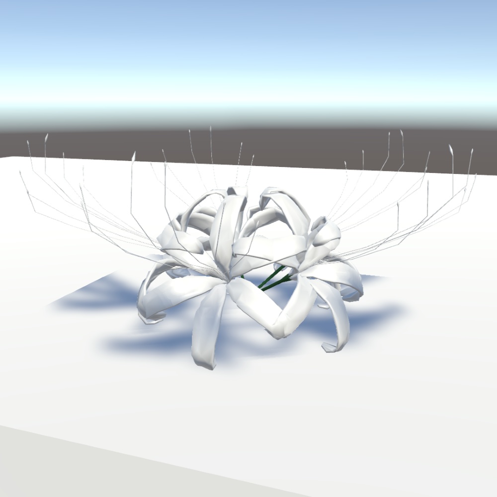 【VRChat想定】彼岸花ヘアアクセサリー