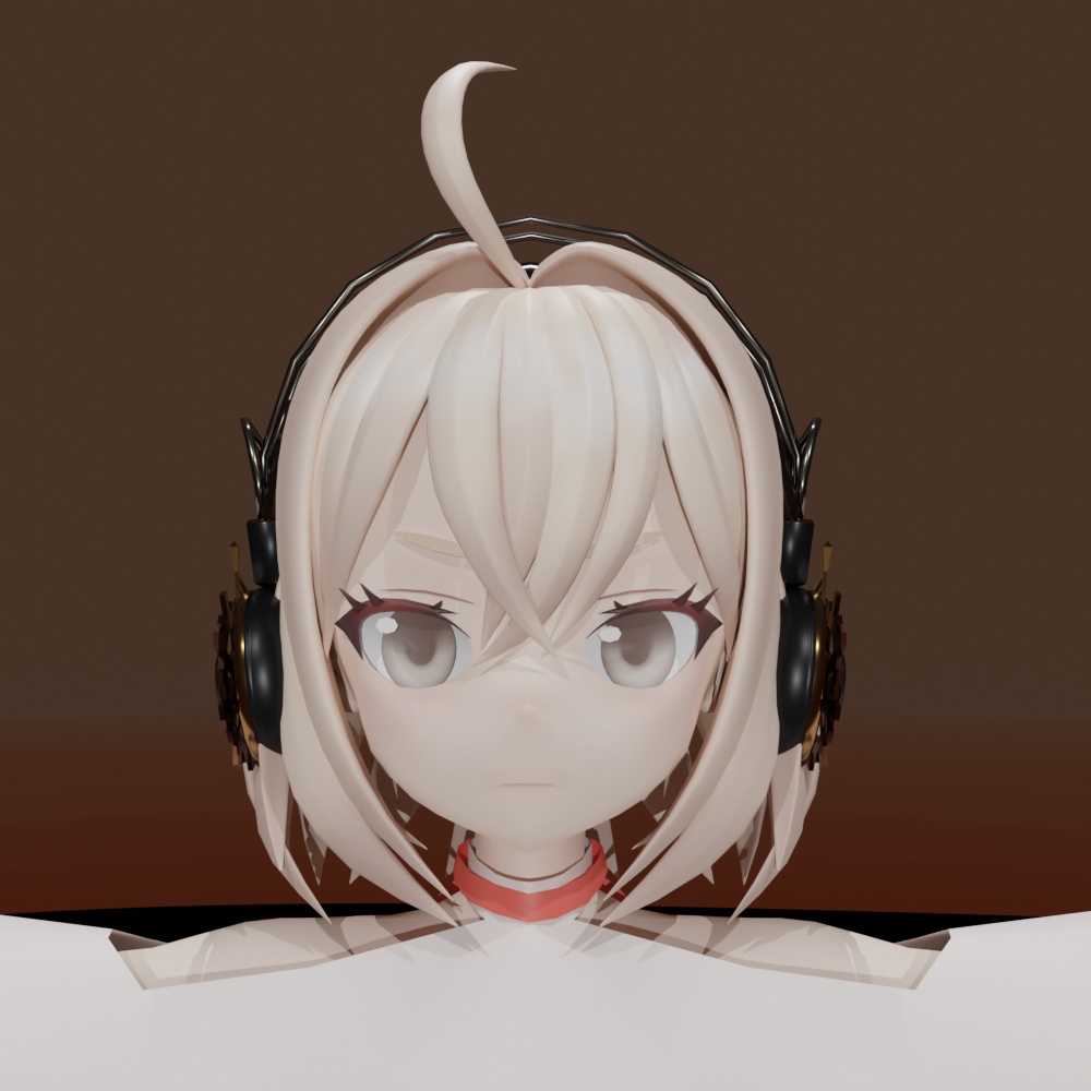 【VRChat想定】スチームパンク風ヘッドホン