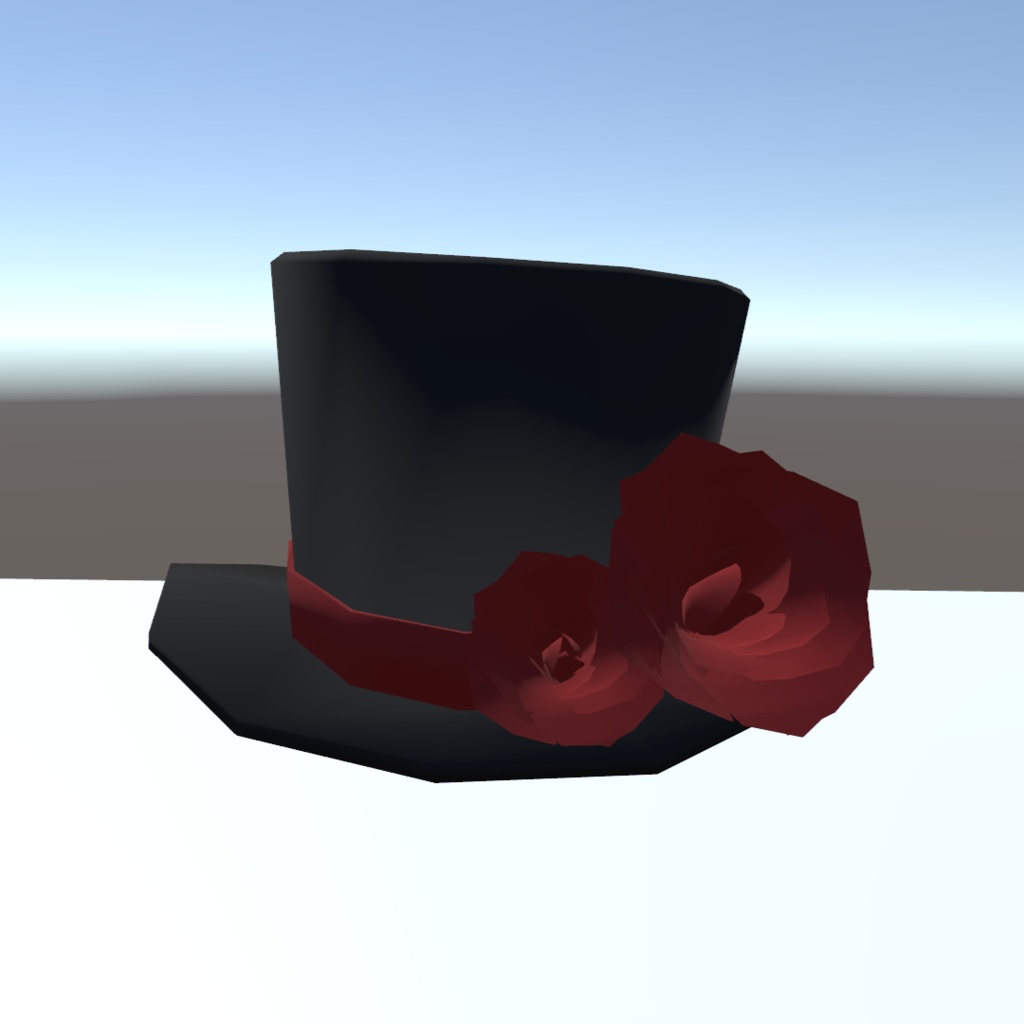 【VRChat想定】ゴシックハット ヘアアクセサリー