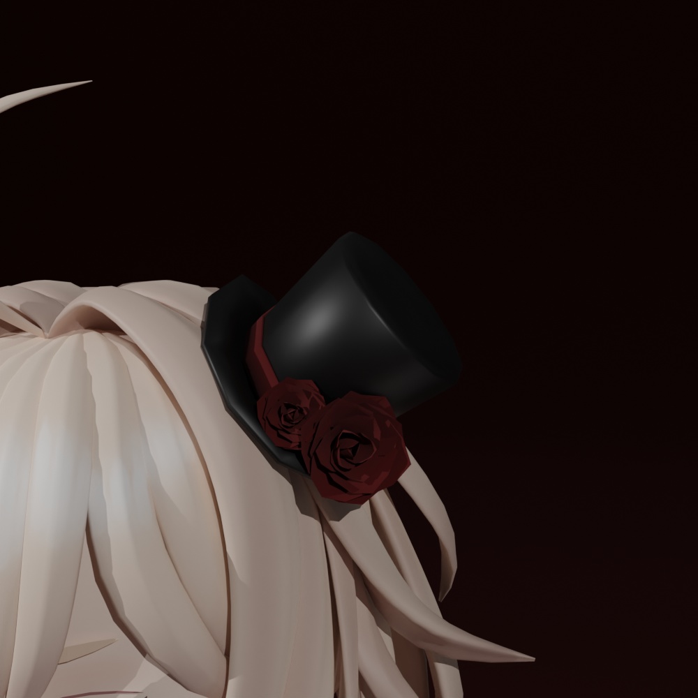 【VRChat想定】ゴシックハット ヘアアクセサリー