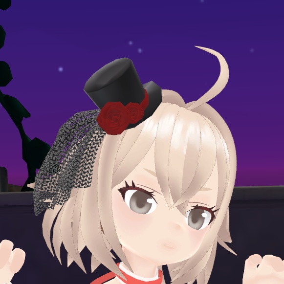 【VRChat想定】ゴシックハット ヘアアクセサリー