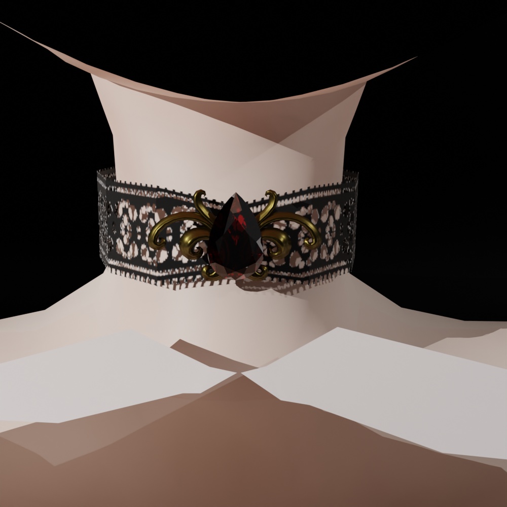 【VRChat想定】ゴシックチョーカー