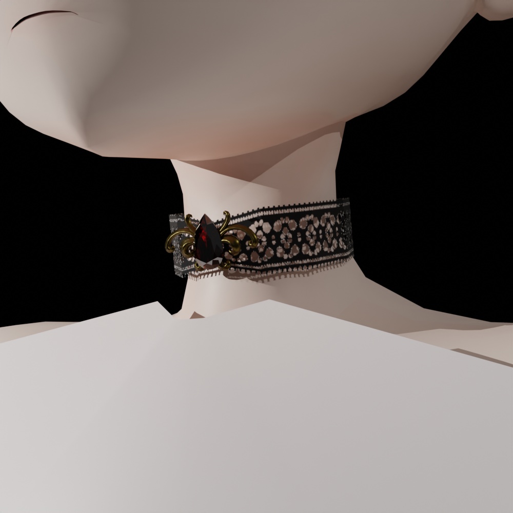 【VRChat想定】ゴシックチョーカー