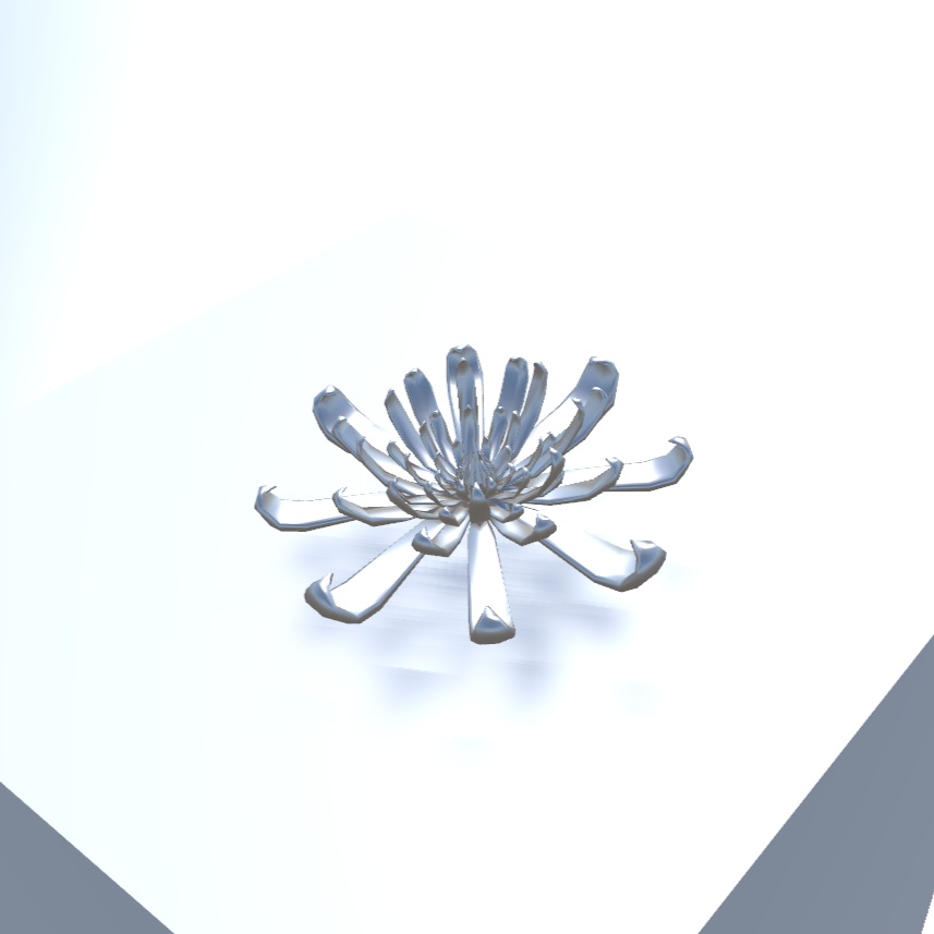 【VRChat想定】乱れ菊ヘアアクセサリー