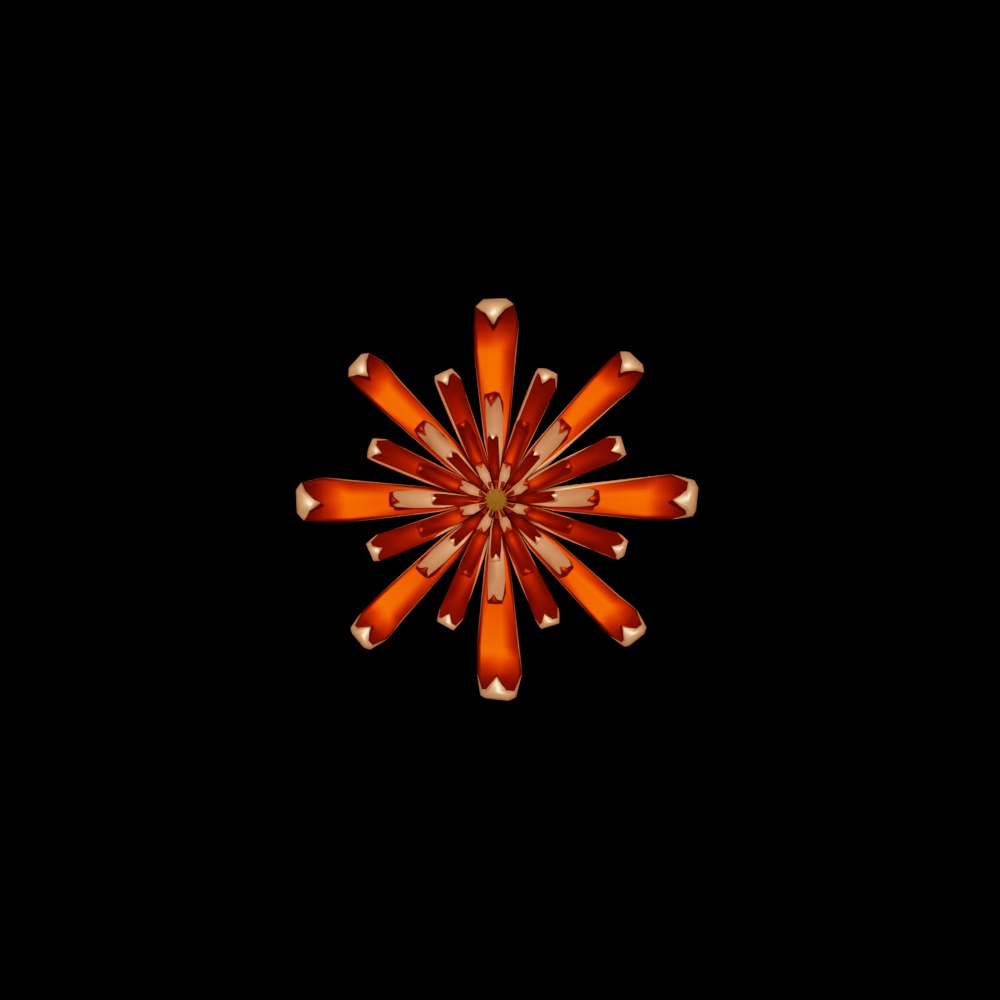 【VRChat想定】乱れ菊ヘアアクセサリー