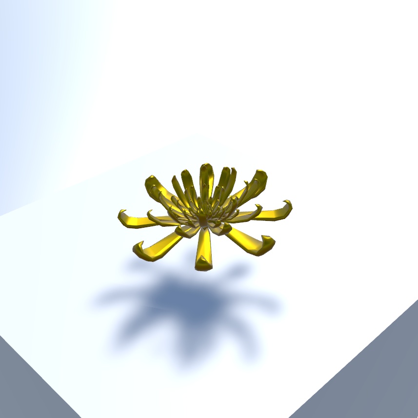 【VRChat想定】乱れ菊ヘアアクセサリー