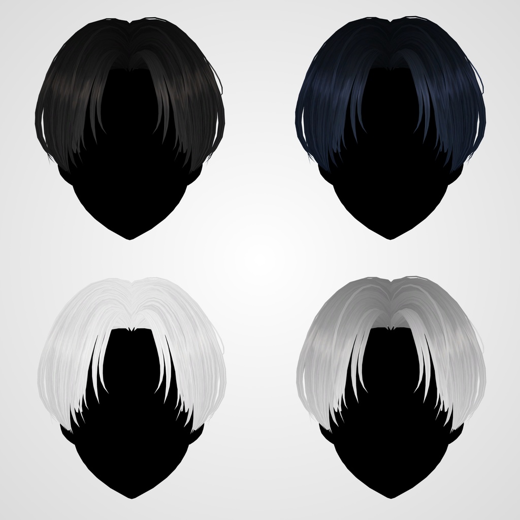 【かさね用】センター分けマッシュルームヘア