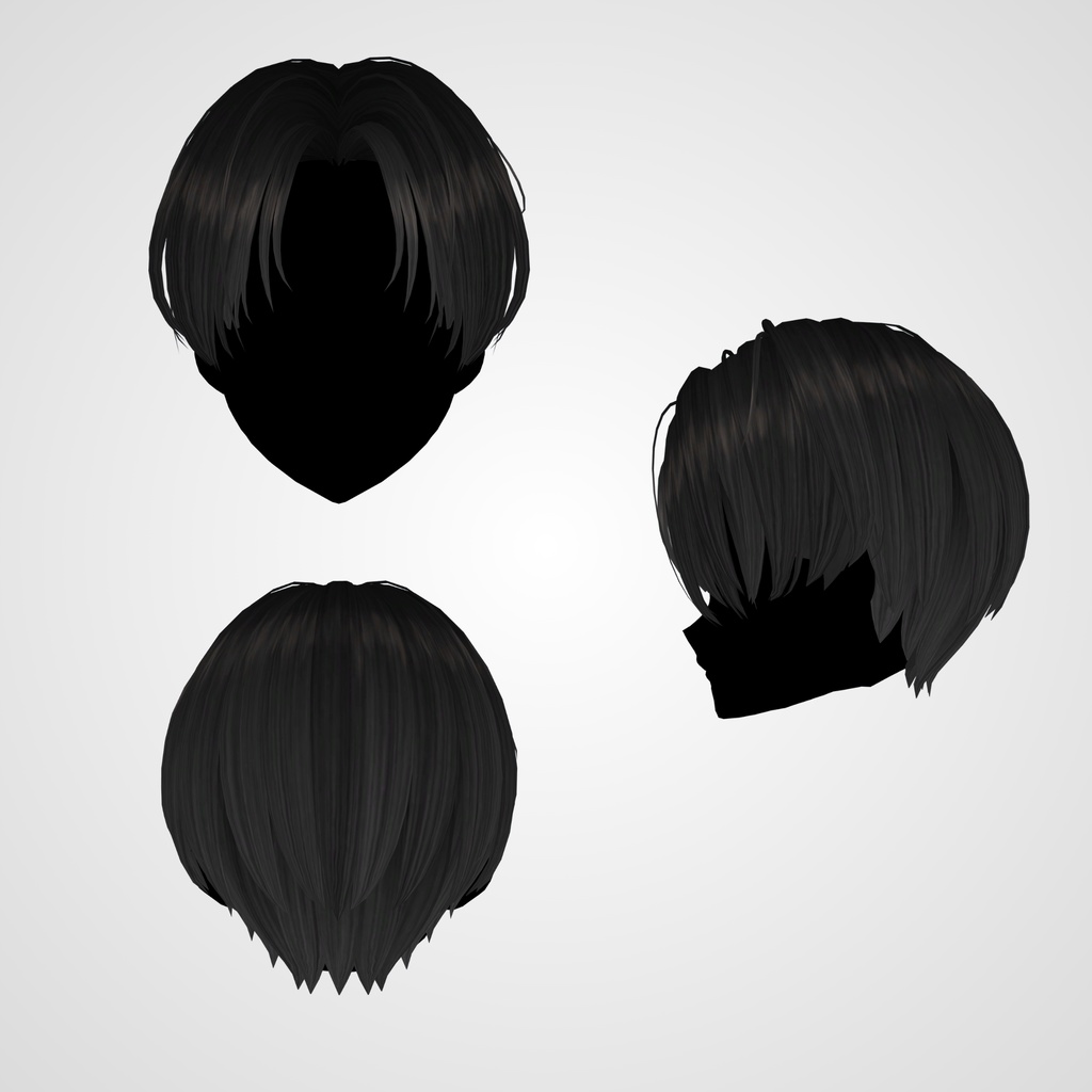 【かさね用】センター分けマッシュルームヘア