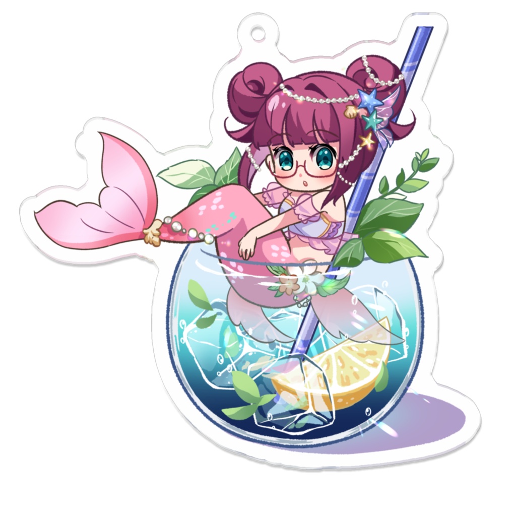 アクリルキーホルダー(誕生日川さん&人魚川さん)