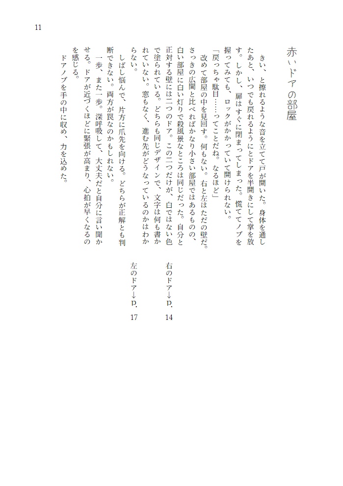 たぶん出られる部屋にて